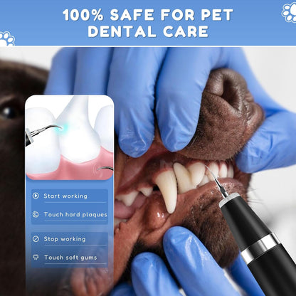 Love begans Ultrasonic Pet Teeth Cleaning Kit with 5 Modes for Dogs and Cats Black JY-C006