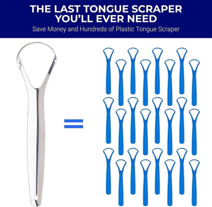 ORAVIX Stainless Steel Tongue Scraper 2-Pack for Fresh Breath