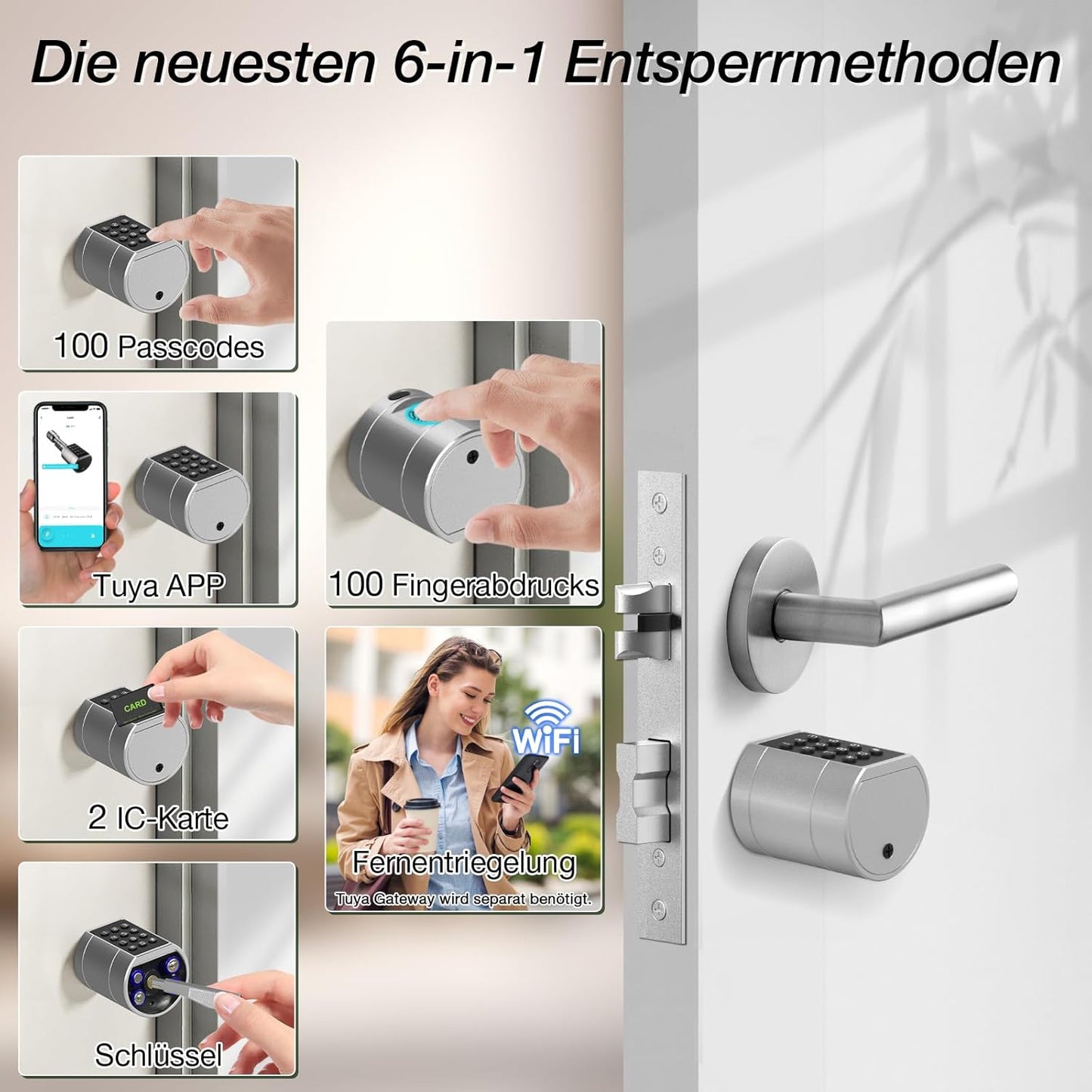 Anweller Smart Fingerprint Door Lock 60mm with RFID Key