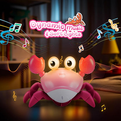 Toyzey Interactive Crawling Crab Sensory Toy with Music and Lights