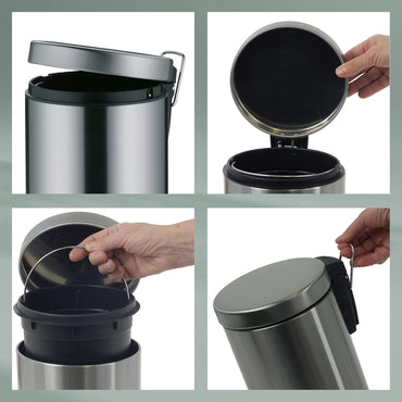 Kela Impronta Stainless Steel Bathroom Trash Bin 3L