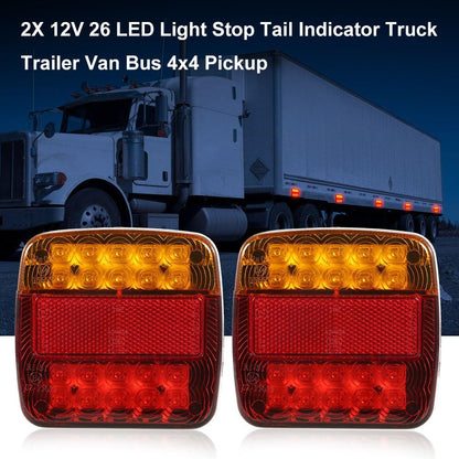 zolyet 12V Rear Stop Tail Indicator Lights 2 Pcs