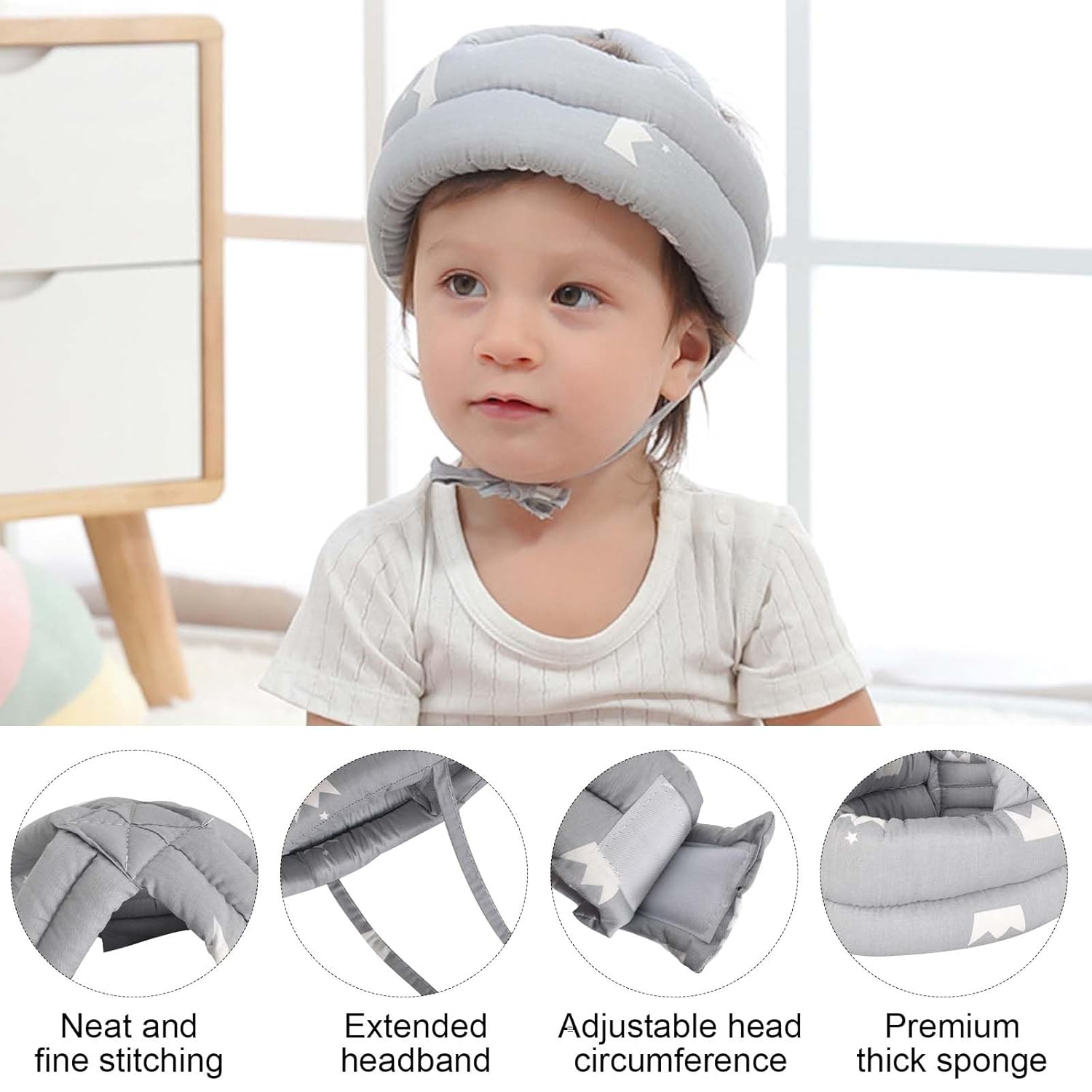 Infant Head Protector: 360° Anti-Collision Safety Helmet for Babies Toddlers