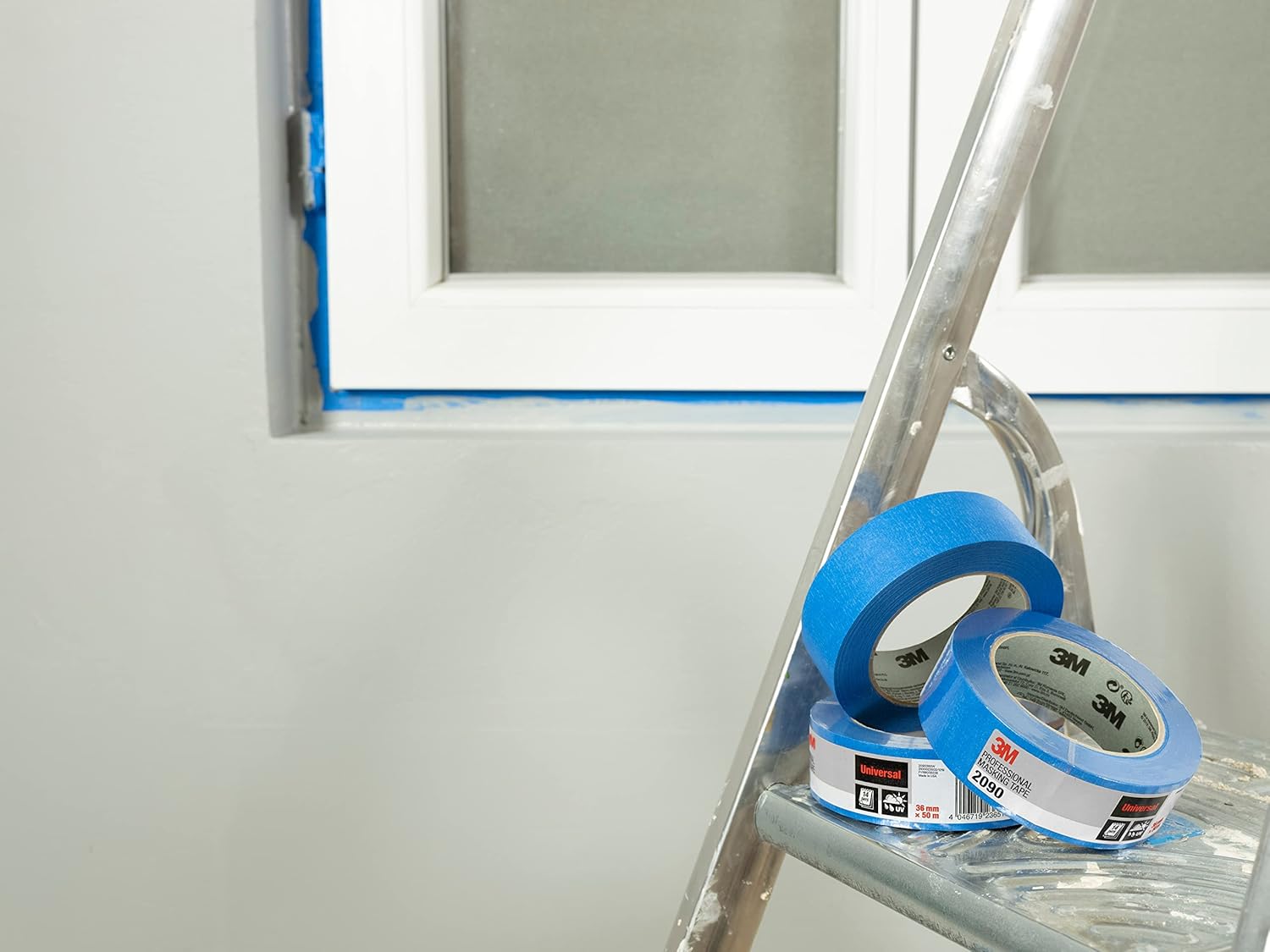 3M Pro Painter's Masking Tape 2090 – 18mm x 50m Roll for Coarse Surfaces, UV & Water Resistant