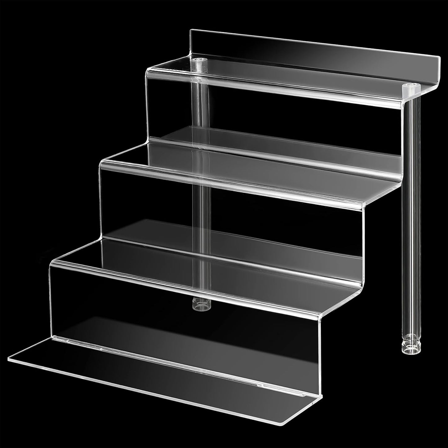12‑inch Clear Acrylic 4‑Tier Display Stand with Removable Step