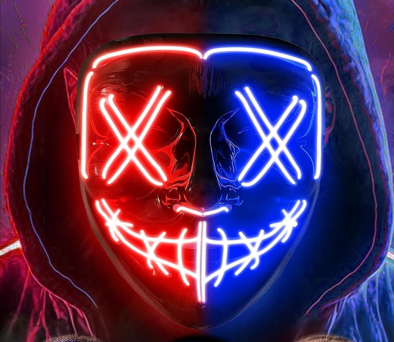 AnanBros Halloween LED Light Up Mask 3 Modes