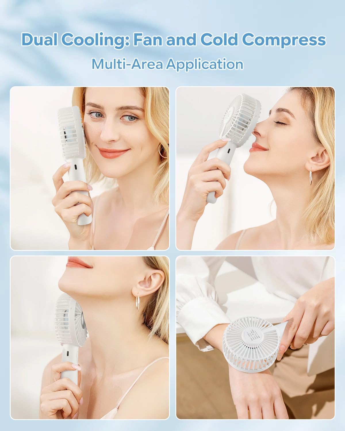 Portable Handheld Cooling Fan with Ice Ball: Instant Refreshment for On-the-Go
