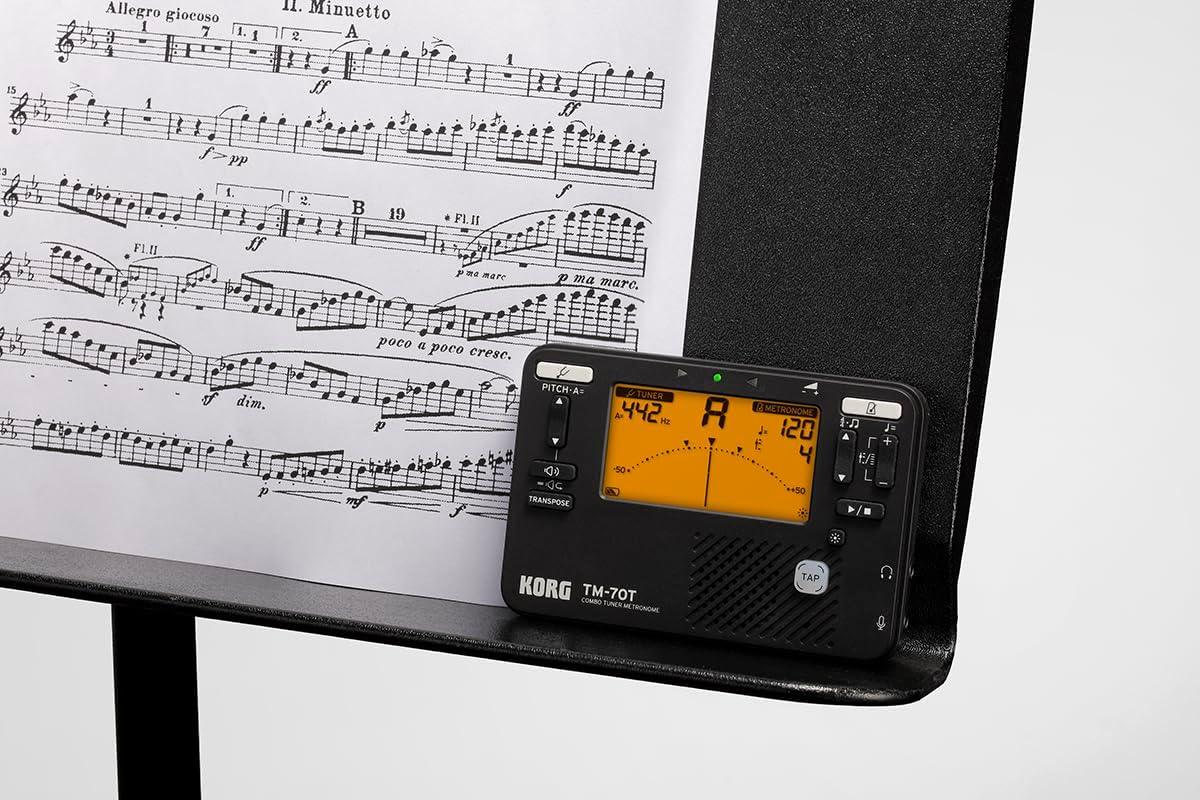 Korg TM-70T Precision Digital Tuner Metronome with Transpose, Sound Out, Chromatic Modes - Gomix Brands Outlet