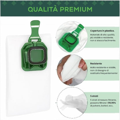 Premium 6-Pack Microfiber Vacuum Bags for Folletto VK140 VK150