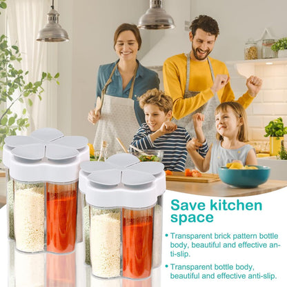 5-in-1 Camping Seasoning Dispenser - Portable Spice Container for Travel