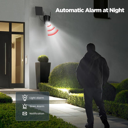 YUPBOE Solar Wireless PTZ 360° Outdoor Security Camera with Floodlight