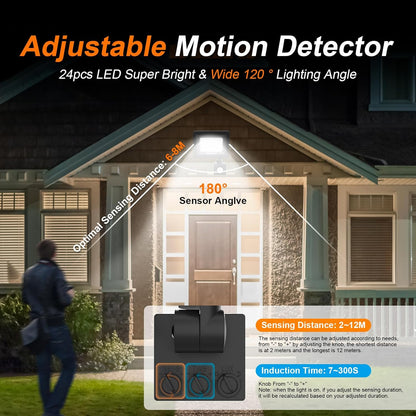 GRIFEMA 20W LED Motion Sensor Spotlight with 2200 Lumen 6500K Cool White Light