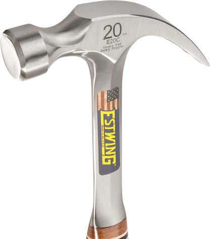 Estwing 20 oz Curved Claw Hammer with Leather Grip