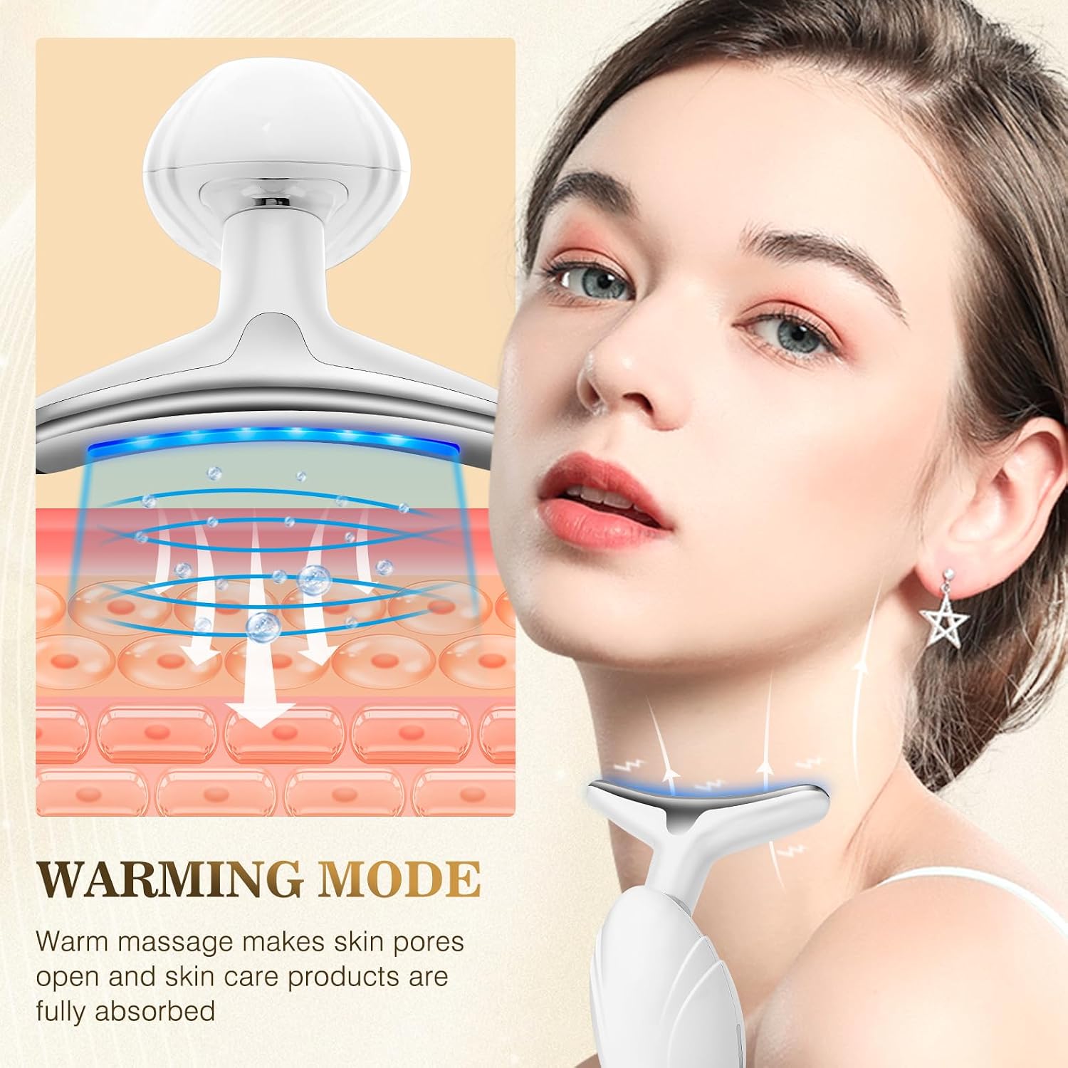 Aiseeok EMSMJYV04 Face Massager 3 Modes 45°C Warming