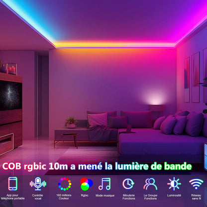 INDARUN RGB WiFi COB LED Strip 10m 24V
