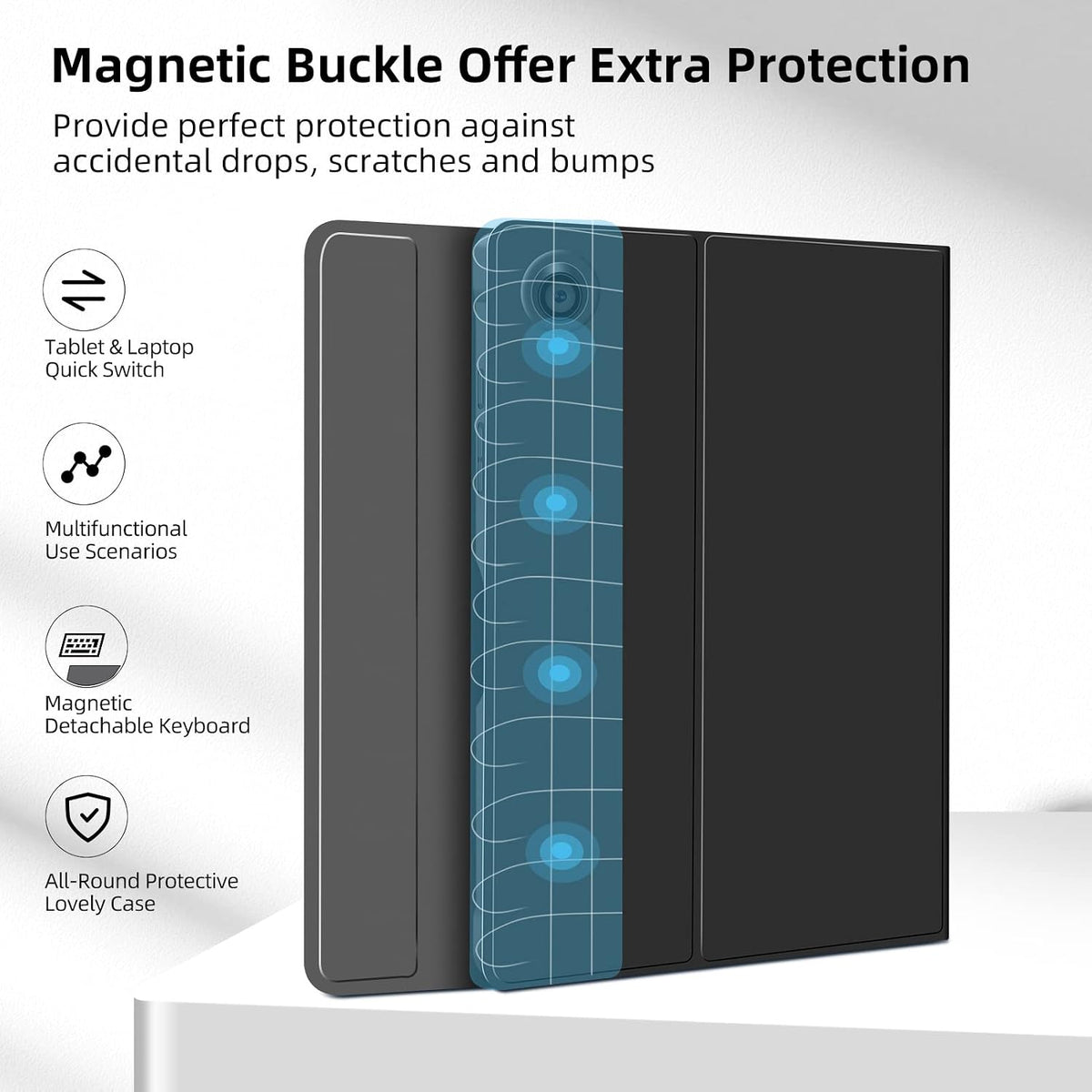 JUQITECH MG22 Backlit Keyboard Case for Samsung Galaxy Tab A8 10.5"