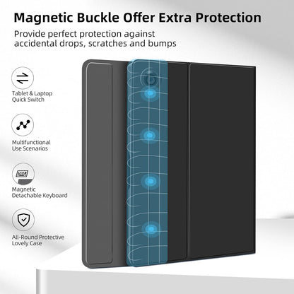 JUQITECH MG22 Backlit Keyboard Case for Samsung Galaxy Tab A8 10.5"