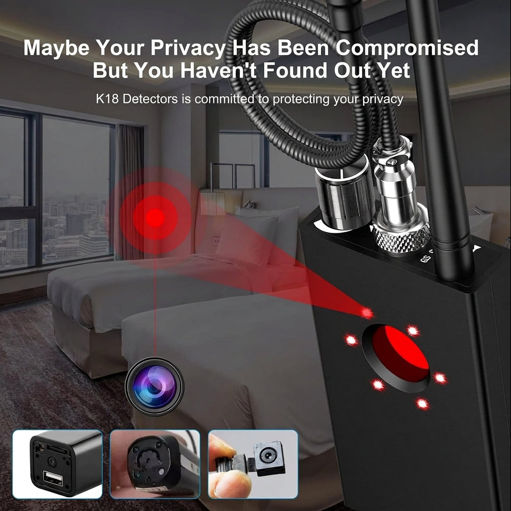 Menborn Anti Spy Hidden Camera and RF Bug Detector Black