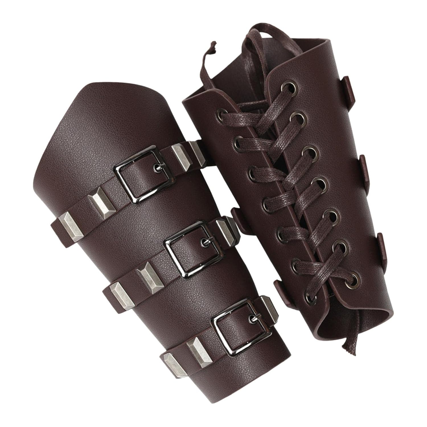 Steampunk Vintage Dark Brown Arm Guard Vambrace for Adults