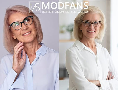 MODFANS Women's Cat Eye Reading Glasses