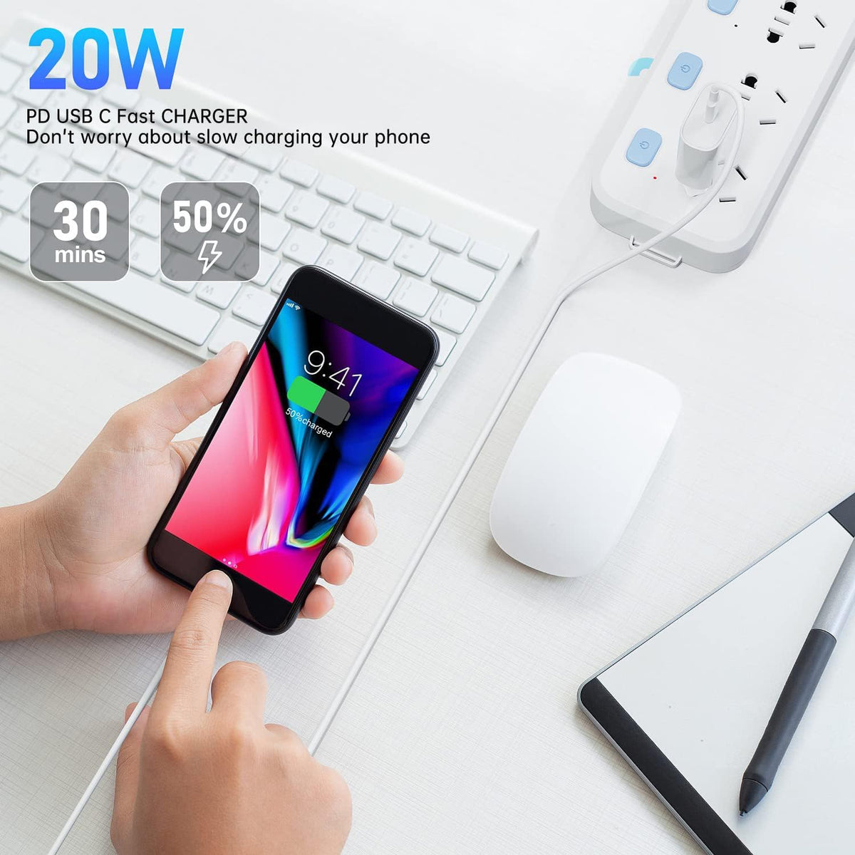 Cruise On 20W Fast Charger with 2m Cable for iPhone