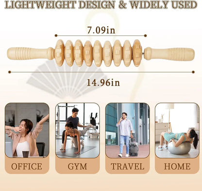 Liitrton Manual Wooden Fascia Massage Roller for Trigger Points & Cellulite Blasting - Gomix Brands Outlet