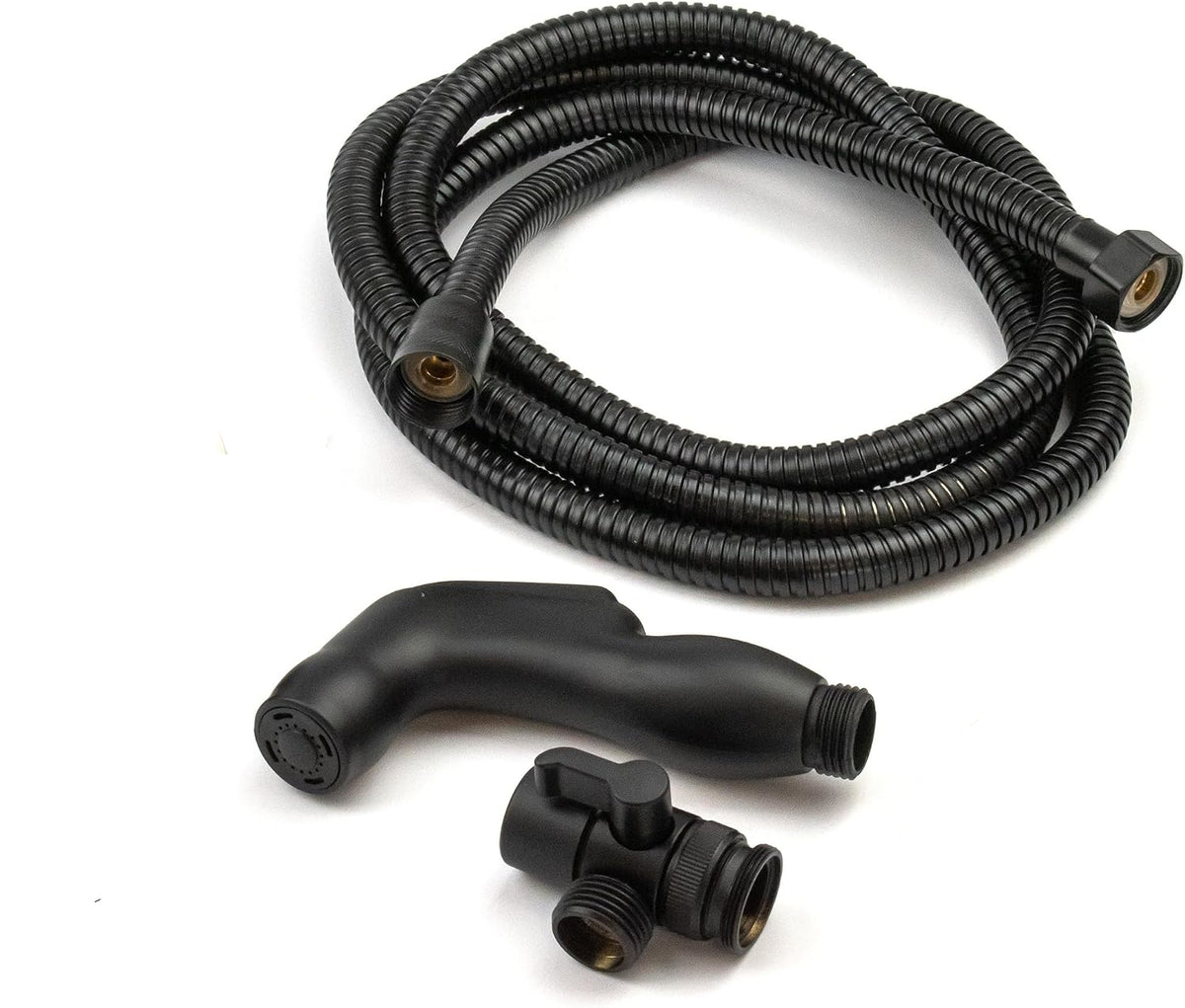 Xcel Home Portable Brass Bidet Sprayer Kit Black