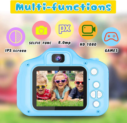 Kids Dual-Action Selfie Camera – HD 1080P Video, 32GB SD, Shockproof – AngLink
