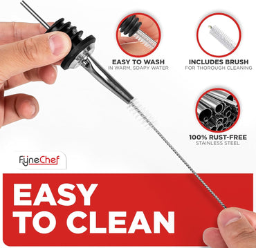 48‑Piece Stainless Steel Bottle Pour Spout Set for Liquor