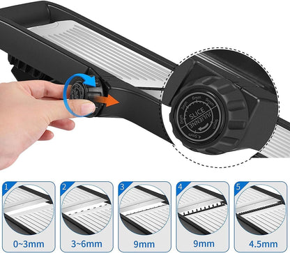 MILcea W1025-1 Mandoline Slicer Black