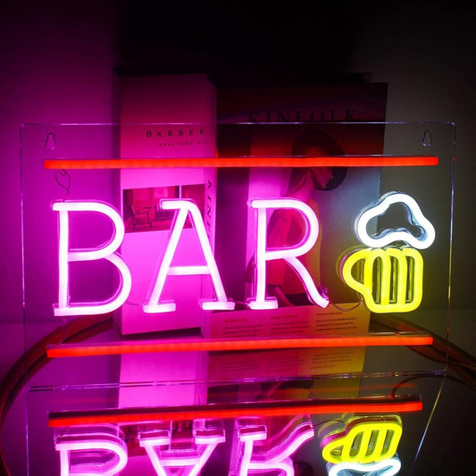 Pink USB Neon Light Sign for Home Bar Wall Decor