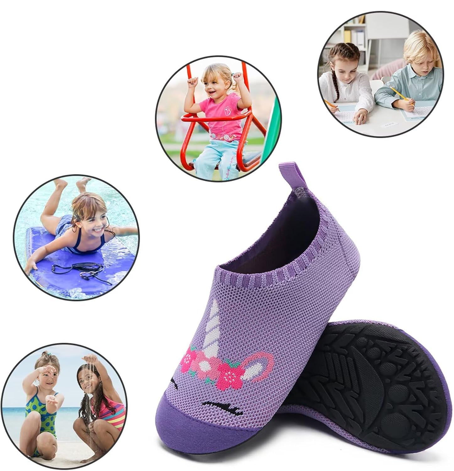 Kyopp Kids Breathable Non-Slip Barefoot Slippers - Soft Indoor Play Shoes