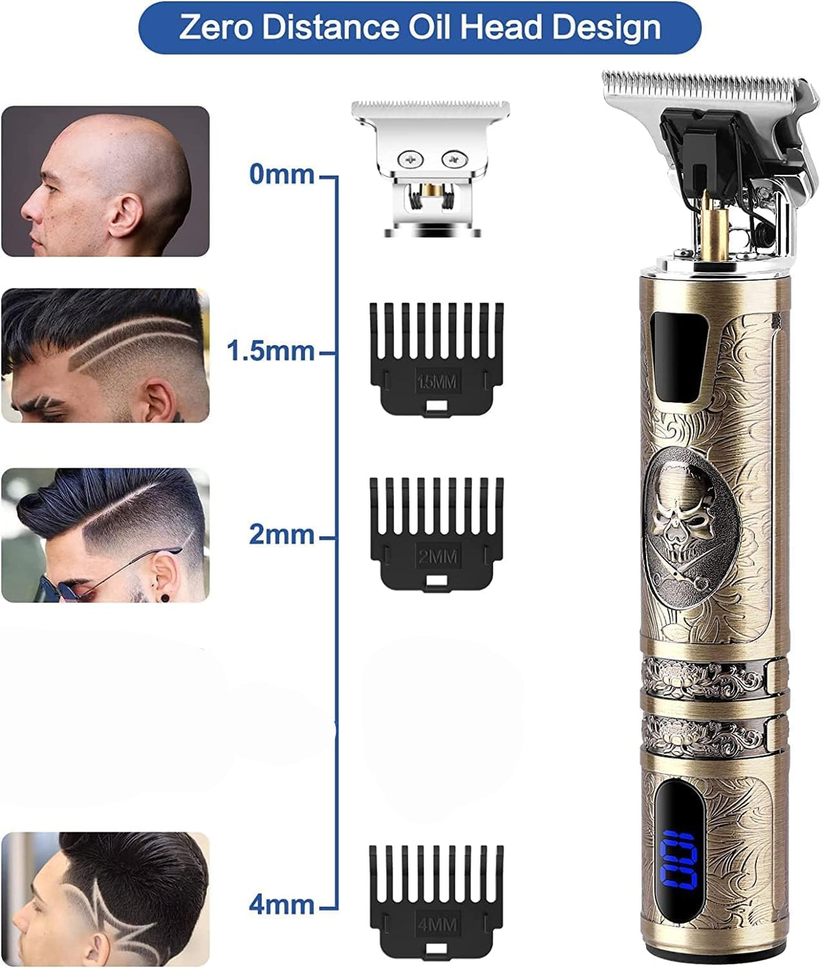 WANFEI HH15 Cordless Beard Trimmer Gold