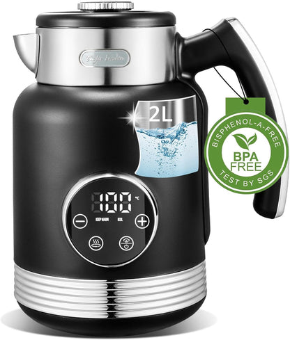 Taylor Swoden 2L Double-Walled Stainless Electric Kettle with Precise Temp