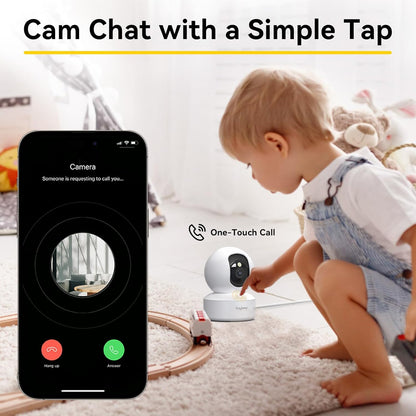 BoyKeep 2K Indoor Pet Camera, 360° Pan Tilt, Night Vision