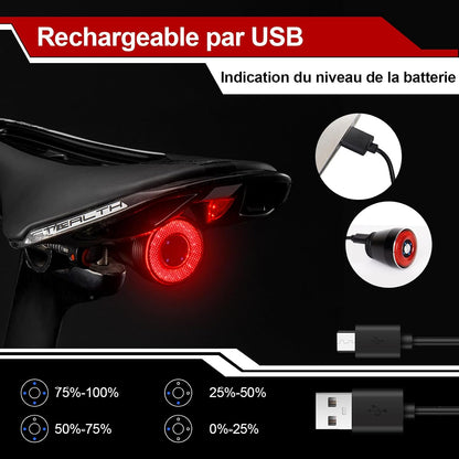 EBUYFIRE TX3749 Smart Bike Rear Light Red