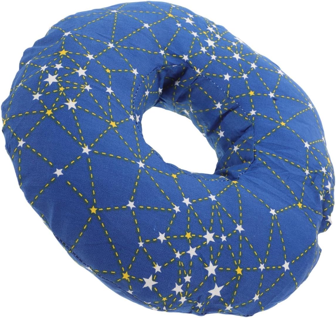 EXCEART Cotton Donut Ear Hole Pillow Blue