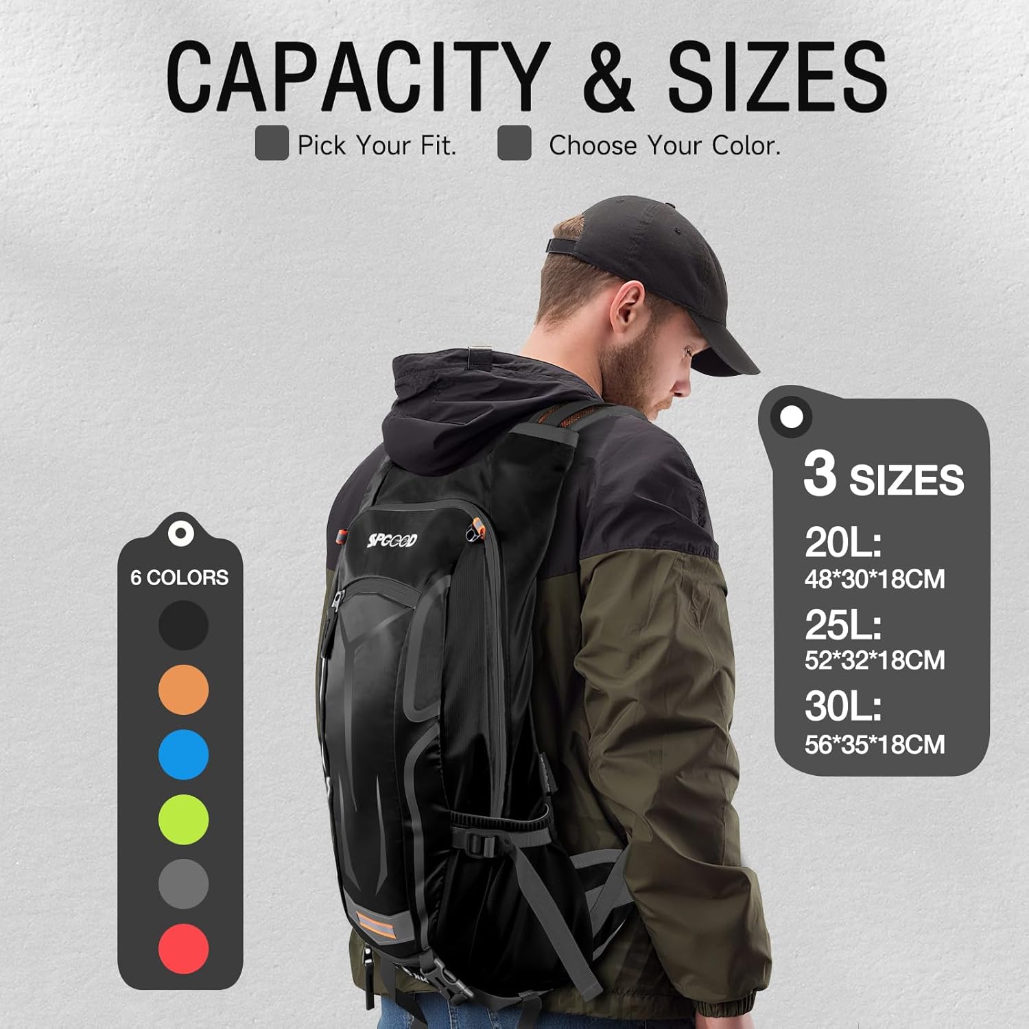 Waterproof Ultralight Bike Backpack 20L/25L/30L with Rain Cover