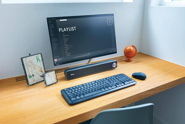 Trust Arys USB-Powered PC Soundbar with Illuminated Volume Control – Black