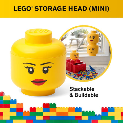 LEGO Storage Head for Kids Fun Organizer - Yellow