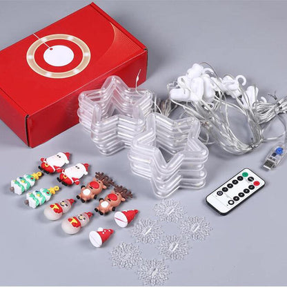 CALANDIS Christmas String Lights 10 LED Acrylic Pendants 3 m Warm White
