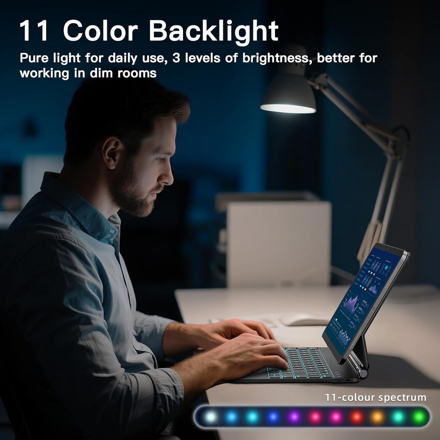 RAYMCRAFT 11‑inch iPad Air/Pro Magic Keyboard with Backlit Keys