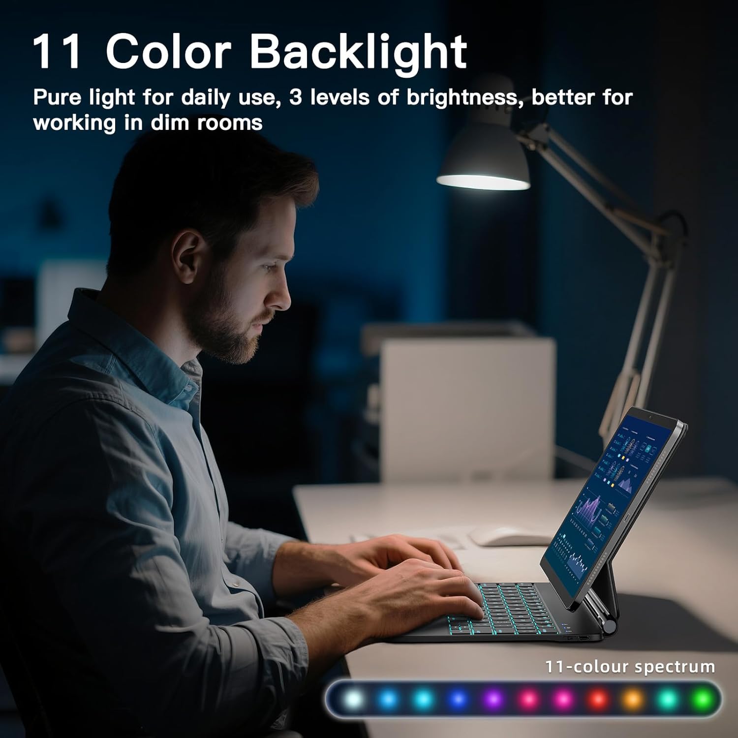 RAYMCRAFT 11‑inch iPad Air/Pro Magic Keyboard with Backlit Keys