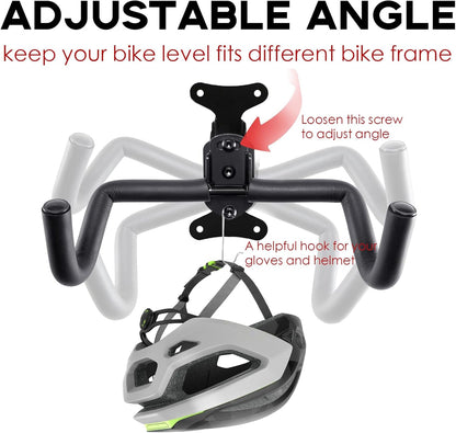 Xmdianss Wall Mount Bicycle Hanger Rack - Adjustable, Foldable, Scratch-Proof Storage