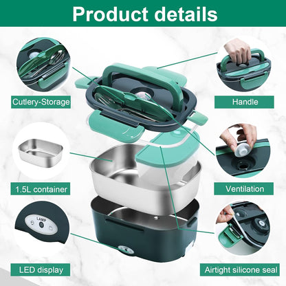 Gentre 4-in-1 Electric Heated Lunch Box 1.5L 60W