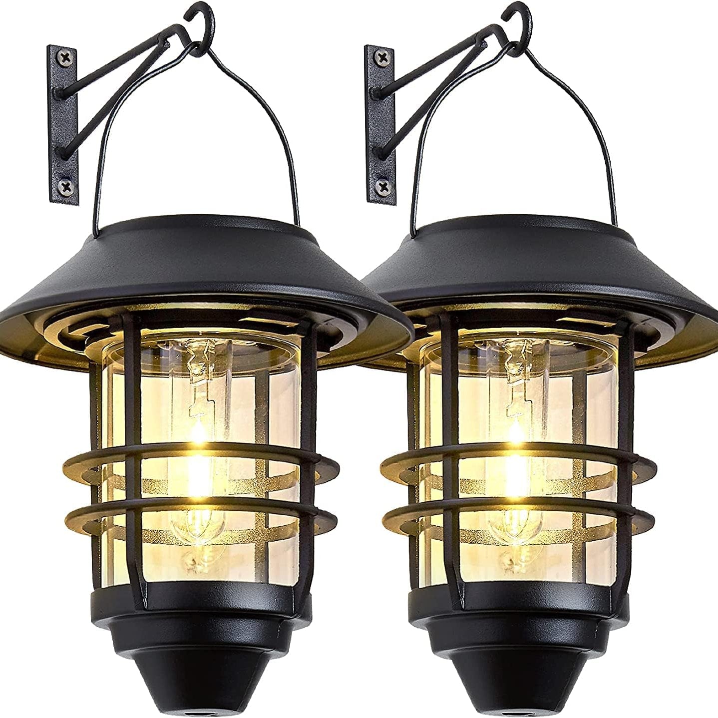 GGEROU Waterproof Solar Wall Lanterns – 2 Pack Mount Kit