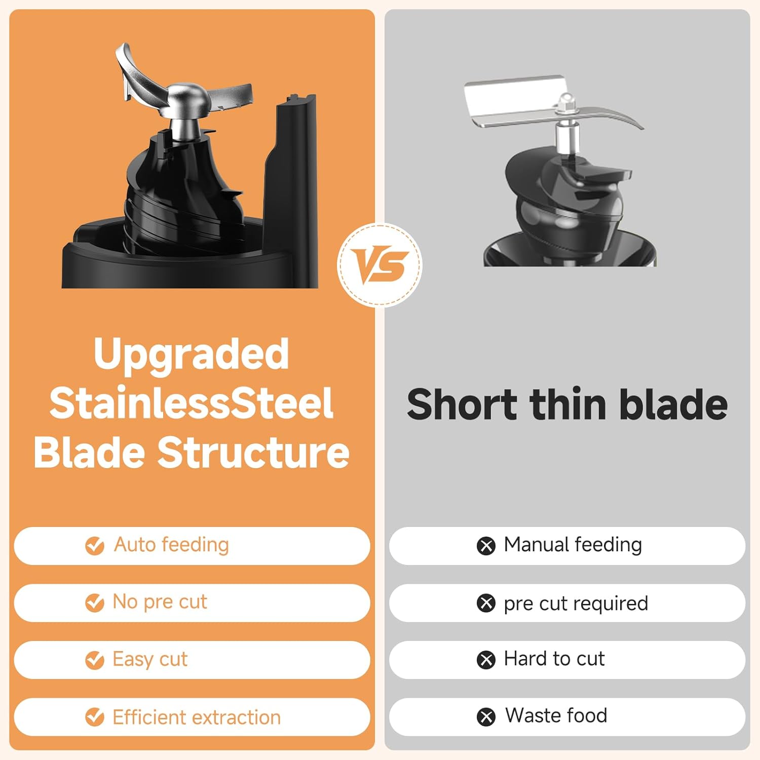 AOBOSI 135mm Large Feed Chute 1.5L 200W Cold Press Juicer – Black