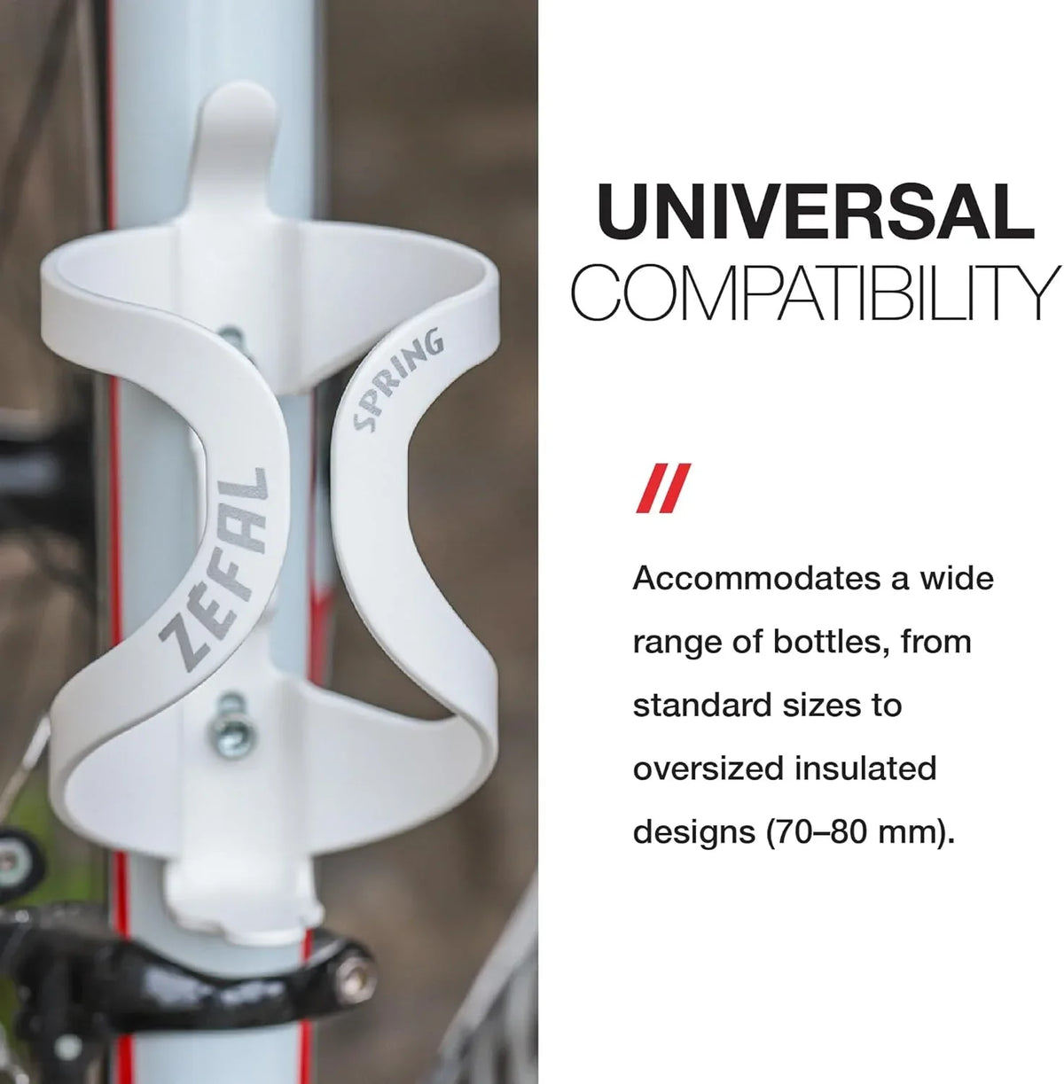 Zefal Spring Lightweight Flexible Bicycle Bottle Cage Black - Gomix Brands Outlet