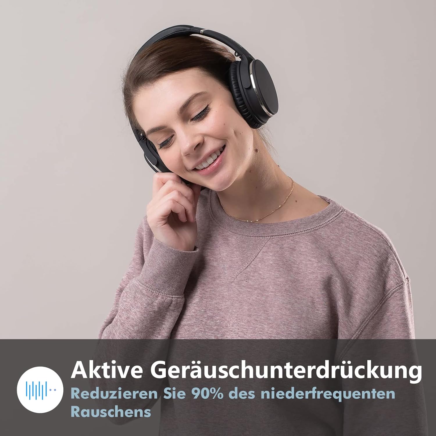 Srhythm NC25 Ultra-Light Over-Ear ANC Bluetooth Headphones with 50h Battery