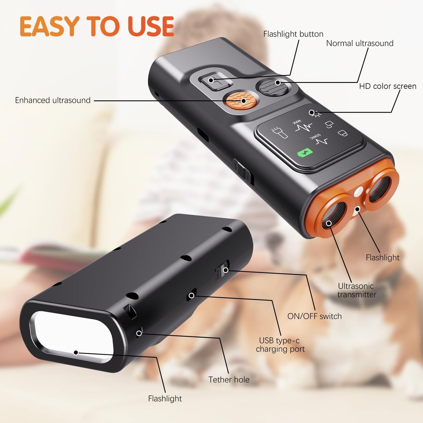 Ultrasonic Trainer Dog Trainer Dog Bark Deterrent Device